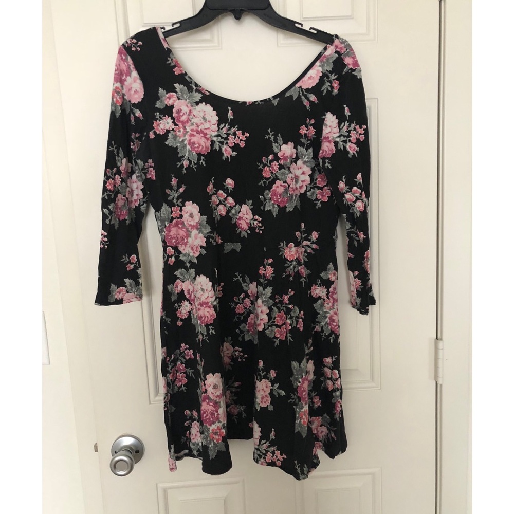 Floral black dress